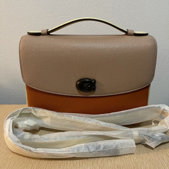 SOLD!! COACH Cassie Colorblk Crossbody Ginger mult - Picture 2 of 7